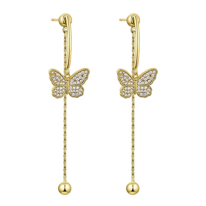 Whimsical Wings Butterfly Tassel Earrings