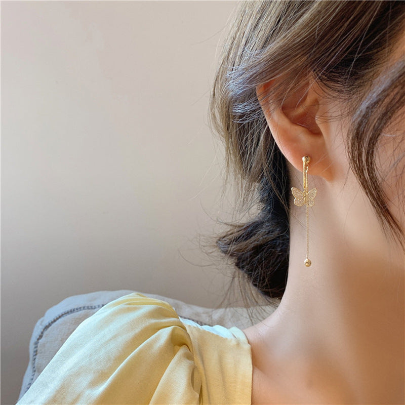 Whimsical Wings Butterfly Tassel Earrings