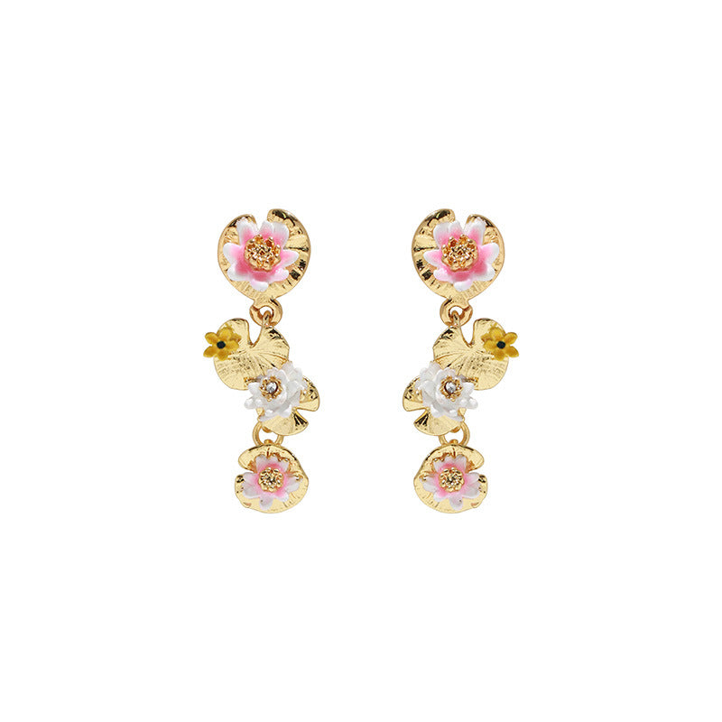 Lily Pad Serenity Earclips.