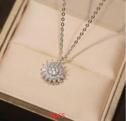 Sunflower Spin Crystal Pendant