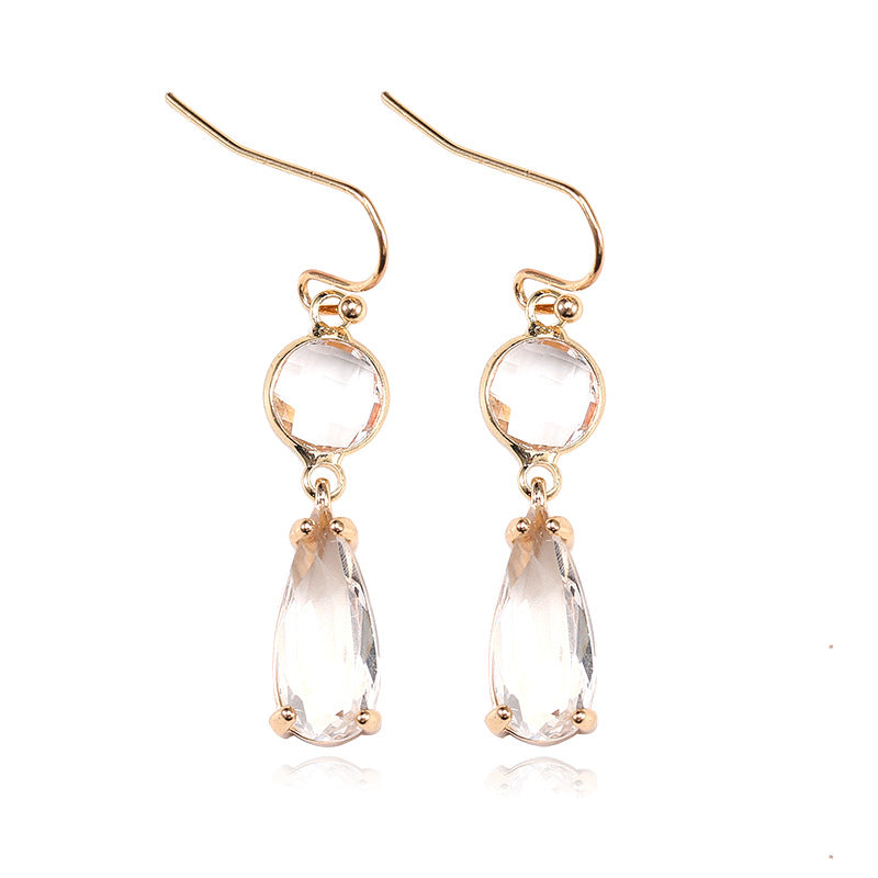 Glass Prism Pendant Earrings