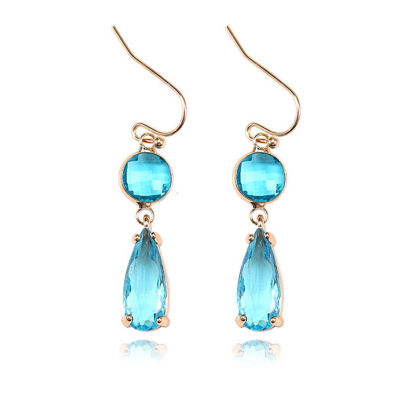 Glass Prism Pendant Earrings