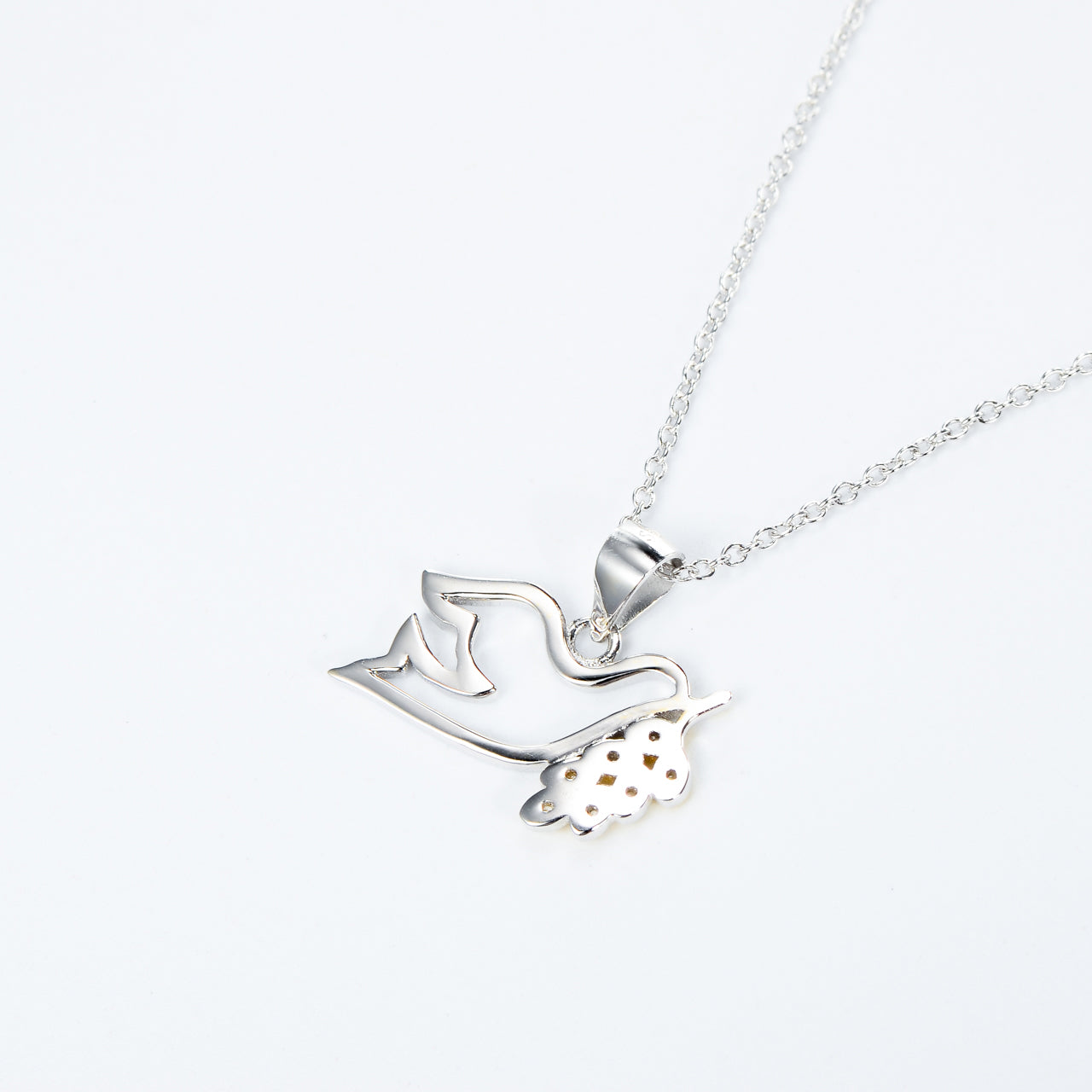 Golden Peace Dove Pendant