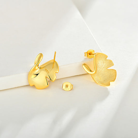 Golden Leaflet Studs