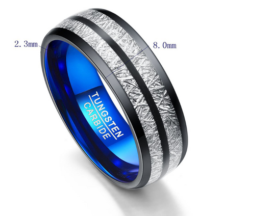 Midnight Sky Tungsten Carbide Wedding Band