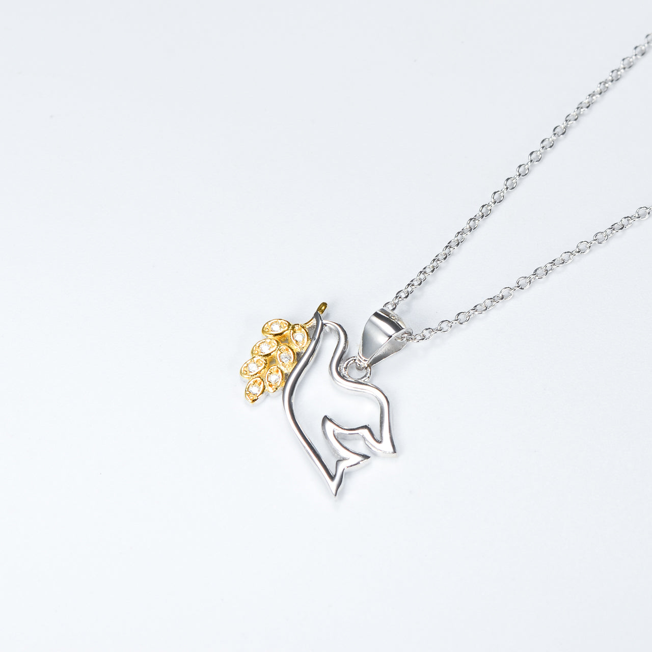 Golden Peace Dove Pendant