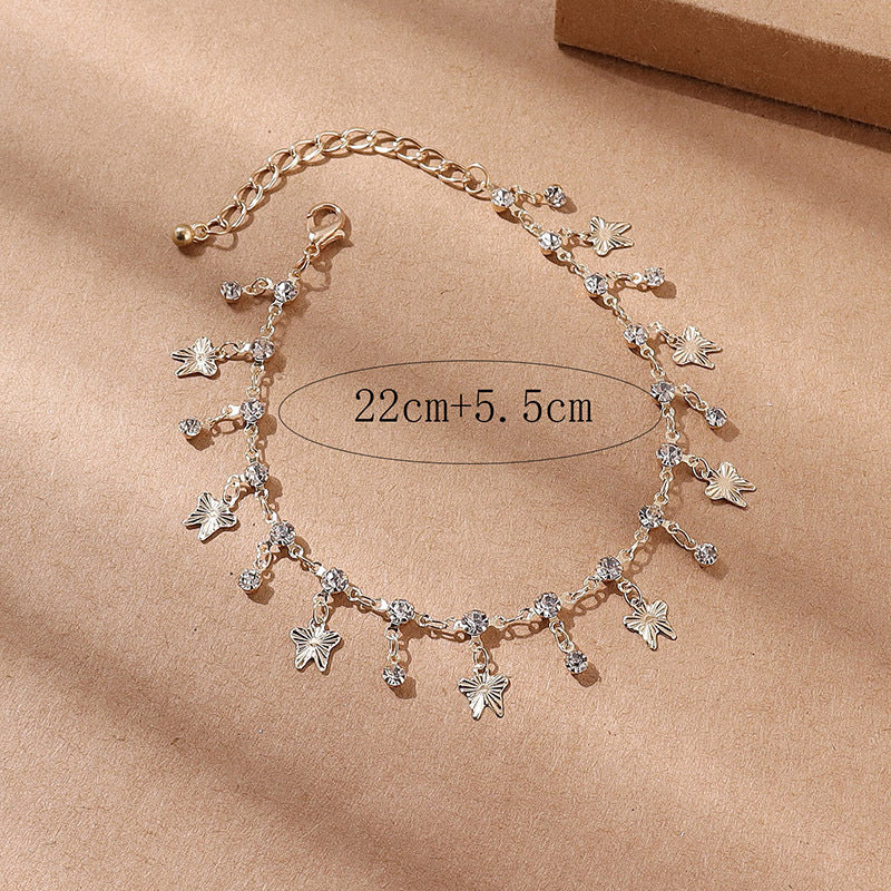 Fluttering Wings Tassel Anklet