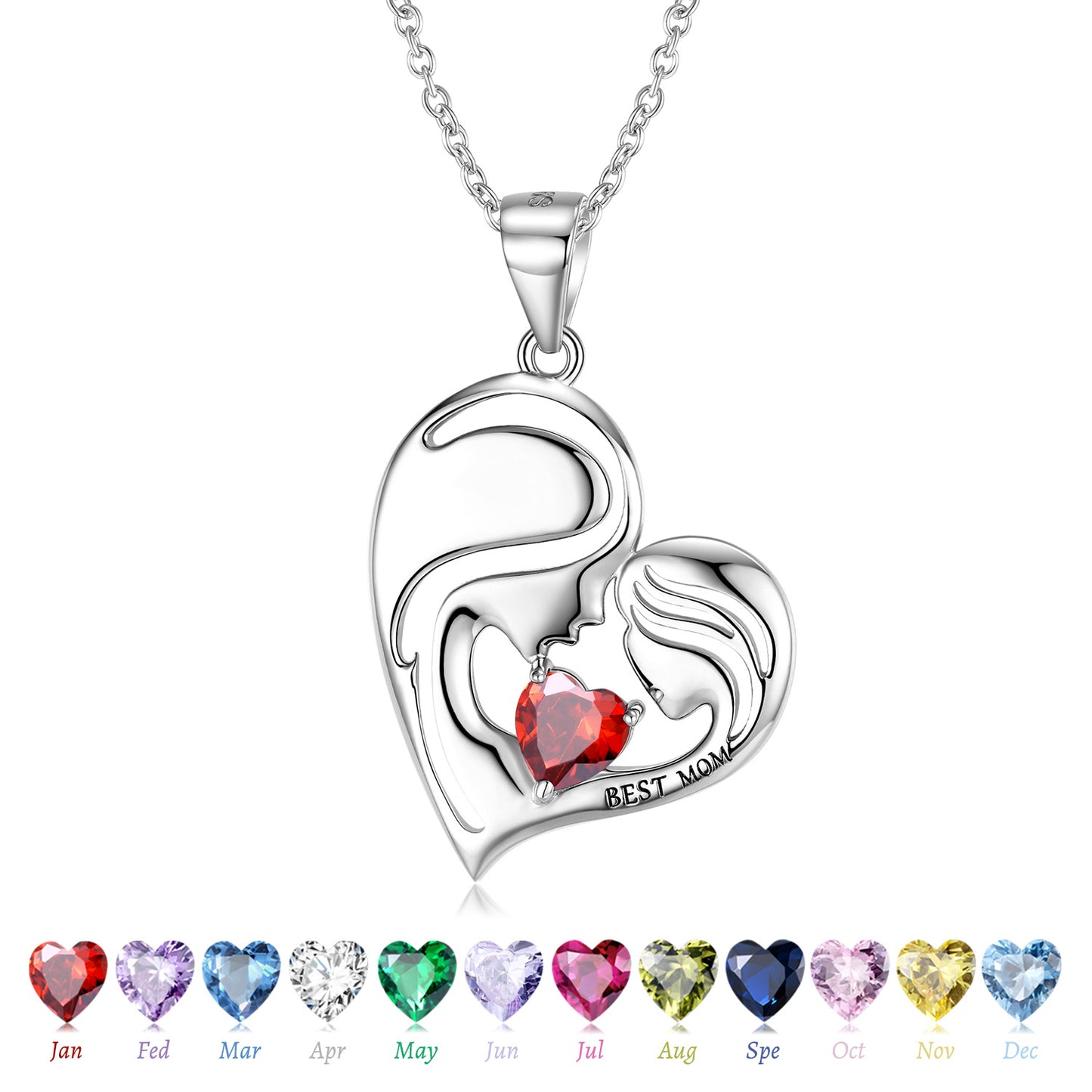 Eternal Bond Mother-Daughter Heart Necklace