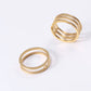 Spring Multilayered ring for women stainless steel double layer stackable ring plain minimalist fashion women ring 2021