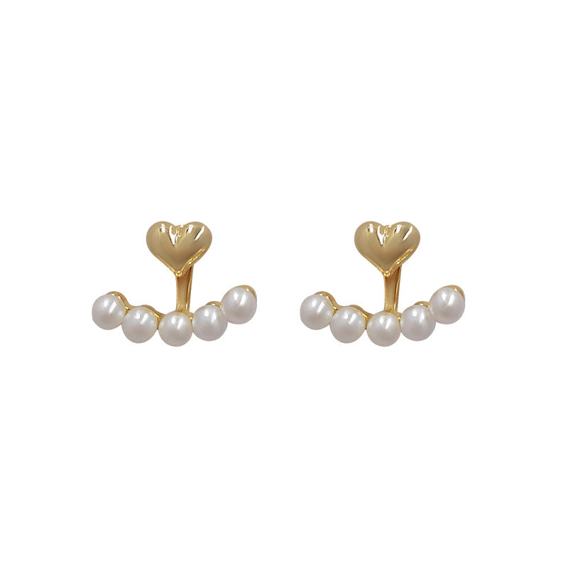 Golden Love Pearls Studs