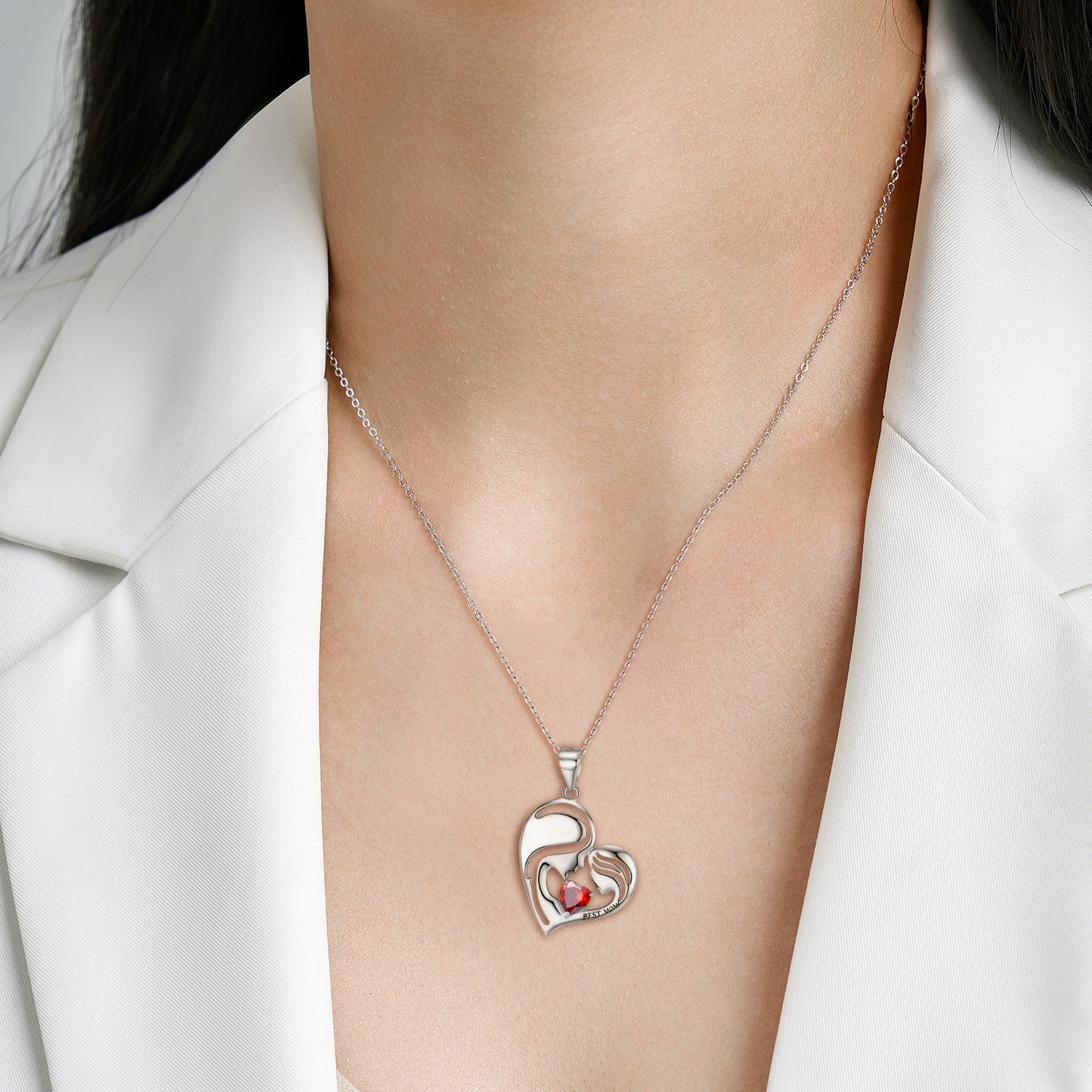 Eternal Bond Mother-Daughter Heart Necklace