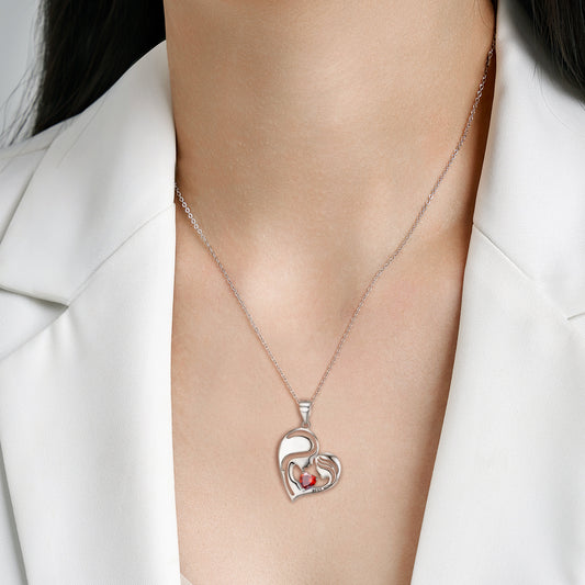 Eternal Bond Mother-Daughter Heart Necklace