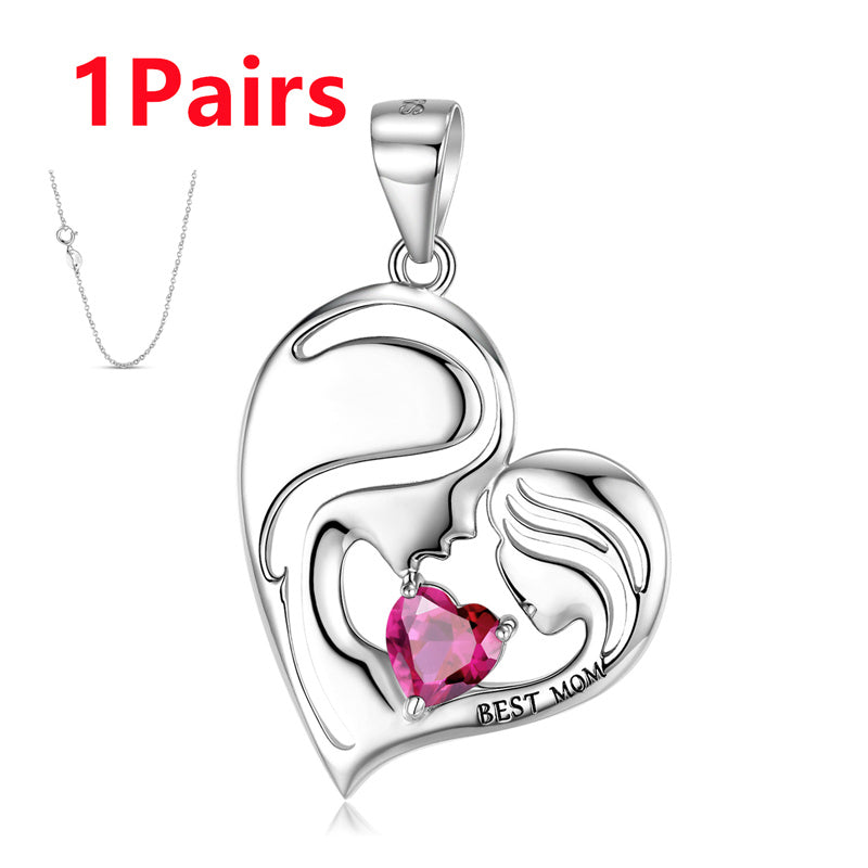 Eternal Bond Mother-Daughter Heart Necklace